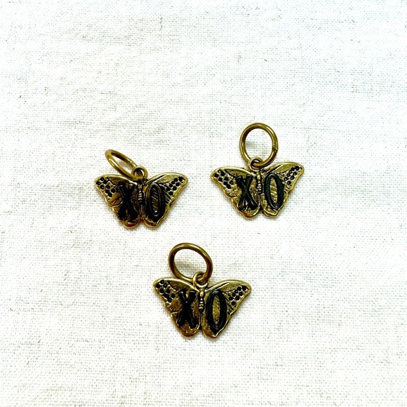⚡️NWT WAXING POETIC XO Butterfly Charm Brass and Sterling Silver 925 - Picture 6 of 8